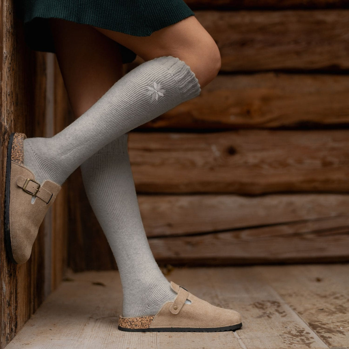 Charcoal Knee High (2 pairs)